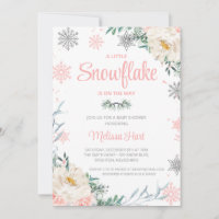 Baby shower de fleurs hivernales de fleur de neige
