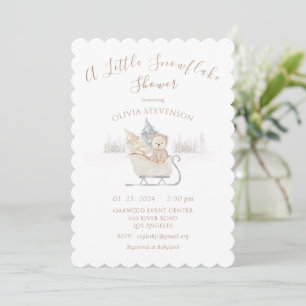 Invitation Baby shower de Flocon de neige de Little Bear