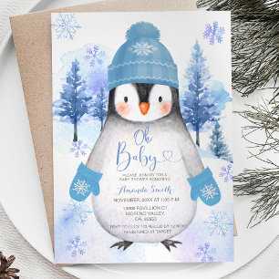 Invitation Baby shower de flocons de neige Casquette en bonne