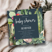 BABY SHOWER DE FOLIAGE CACTI ROY FLORAL DESERT