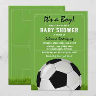 Invitation Baby Shower de Foot   C'est un Garçon