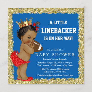 Invitation Baby shower de football féminin