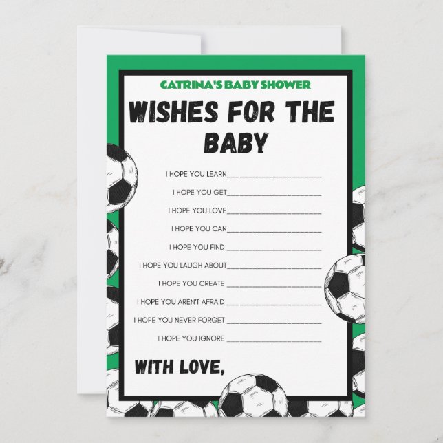 Invitation Baby shower de football, Football - Nom modifiable (Devant)