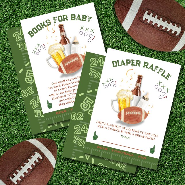 Invitation Baby shower de football Livres pour bébé (Créateur téléchargé)