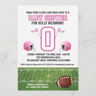 Invitation Baby shower de football rose