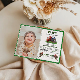 Invitation Baby Shower de Football Une Petite Star Est En R