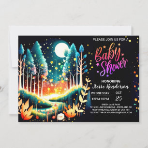 Invitation Baby shower de forêt d'Imaginaire de luciole