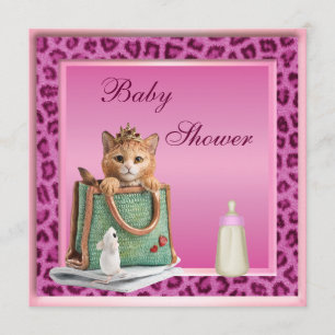 Invitation Baby shower de fourrure de la princesse Kitten Pin