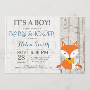 Invitation Baby shower de Fox Boy Boy