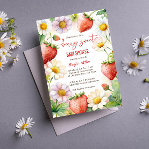 Invitation Baby shower de fraise Berry