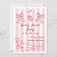 Baby shower de fraise rouge à main
