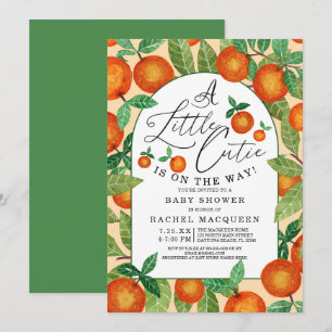 Invitation Baby shower de fruits botaniques de Little Cutie