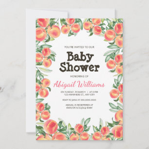 Invitation Baby shower de fruits de printemps luxuriant de Pê