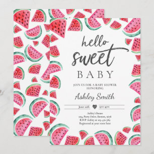 Invitation Baby shower de fruits d'été Baby shower de pastèqu