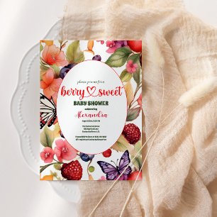 Invitation Baby shower de fruits sucrés de Berry