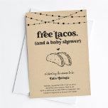 Invitation Baby shower de Funny Taco Couple<br><div class="desc">Tacos gratuits (et un Baby shower). Utilisez-la pour une douche traditionnelle ou une douche pour couple de lits bébés. Quoi qu'il en soit, profitez d'une invitation amusante et baby shower qui met l'accent sur... tacos ! L'oeuvre est dessinée à la main. Coordonnées, Registre, cartes de remerciements, et d'autres articles sont...</div>