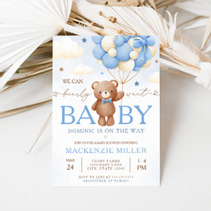 Invitation Baby shower de garçon de ballons de l'o
