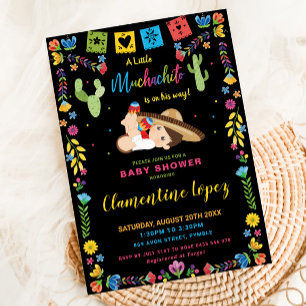 Invitation Baby shower de garçon mexicain Little Muchachito