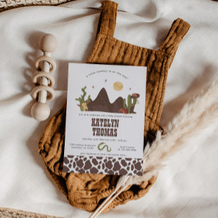 Invitation Baby shower de garçon Occidental Cowboy