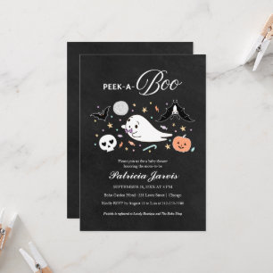 Invitation Baby shower de garçon Peek-A-Boo Hallow