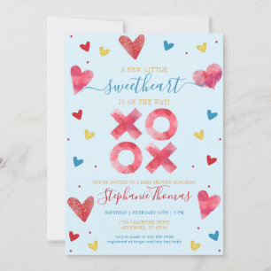 Invitation Baby shower de garçon Valentine Sweetheart