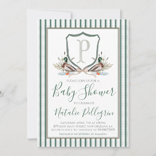 Invitation Baby shower de garçons de canard du sud de Preppy