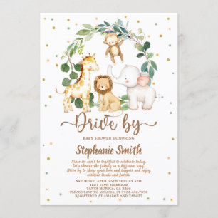 Invitation Baby shower De Garçons De La Jungle Safari