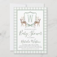 Baby shower de garçons de Preppy Southern Deer Sag