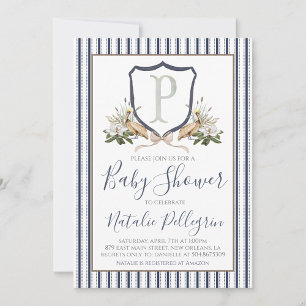 Invitation Baby shower de garçons de Preppy Southern Pelican