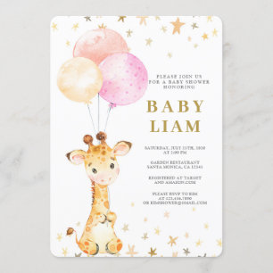 Invitation Baby shower de Giraffe