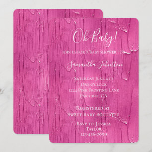 Invitation Baby shower de glaçage Chic Gâteau Rose