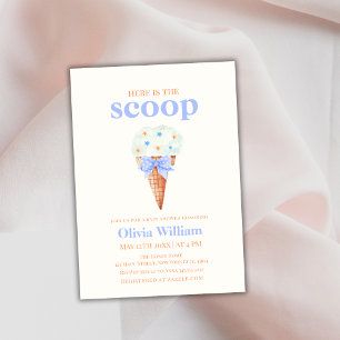 Invitation Baby shower de glace étoile Bow été