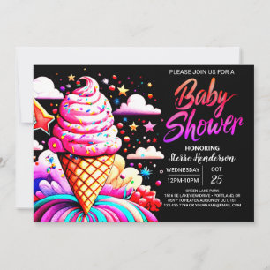Invitation Baby shower de glace modifiable
