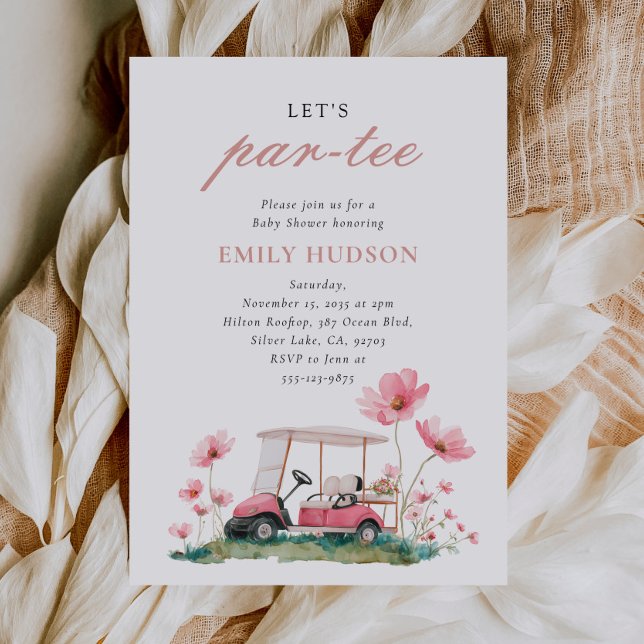 Invitation Baby Shower de golf Let's Par-tee (Créateur téléchargé)
