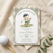 Baby Shower de Golf, Nouveau dans le Club Ourson