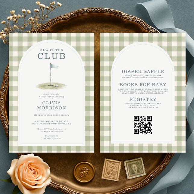 Invitation Baby Shower de Golf Tout en Un (Créateur téléchargé)