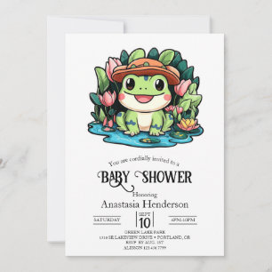 Invitation Baby shower de grenouille