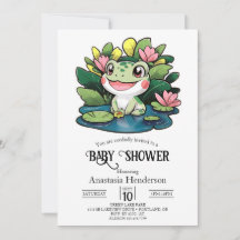 Baby shower de grenouille Pastel