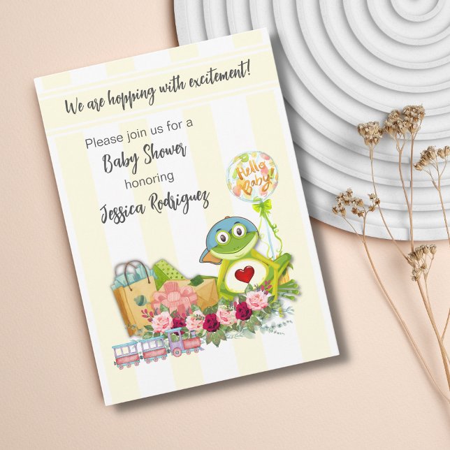 Invitation Baby shower de grenouille Whimsical Boy (Créateur téléchargé)