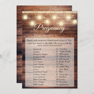 Invitation Baby shower de grossesse de bébé en bois