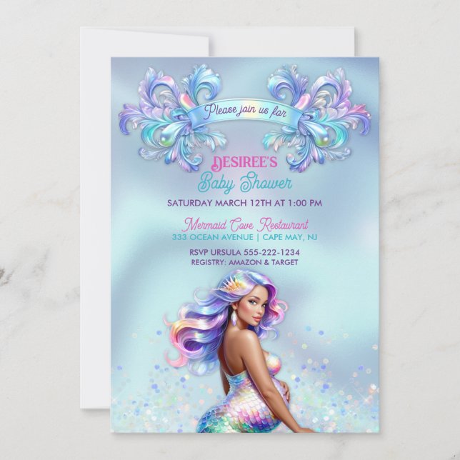 Invitation Baby shower de grossesse de maman mère (Devant)