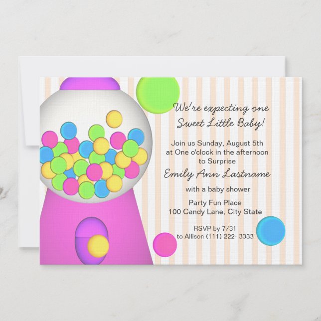 Invitation Baby shower de gumball (Devant)