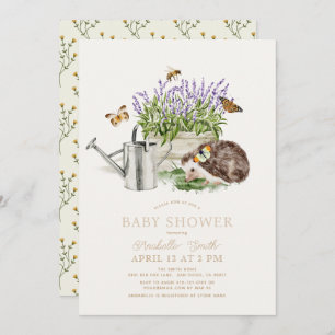 Invitation Baby shower de jardin d'abeilles de Hérisson