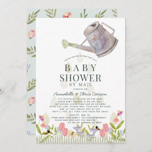 Invitation Baby shower de jardin fleuri Can par courrier