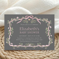 Baby shower de jardin gris et rose