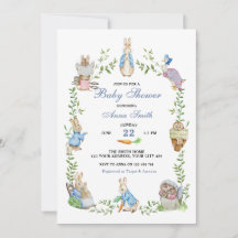 Baby shower de jardin Peter Rabbit