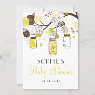 Invitation Baby shower de jarres de Mason Whimsica