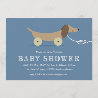 Invitation Baby shower de jouet de chien