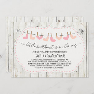 Invitation Baby shower de jour de Valentines - fille/neutre