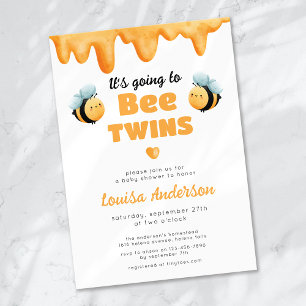 Invitation Baby shower de jumeaux Bee